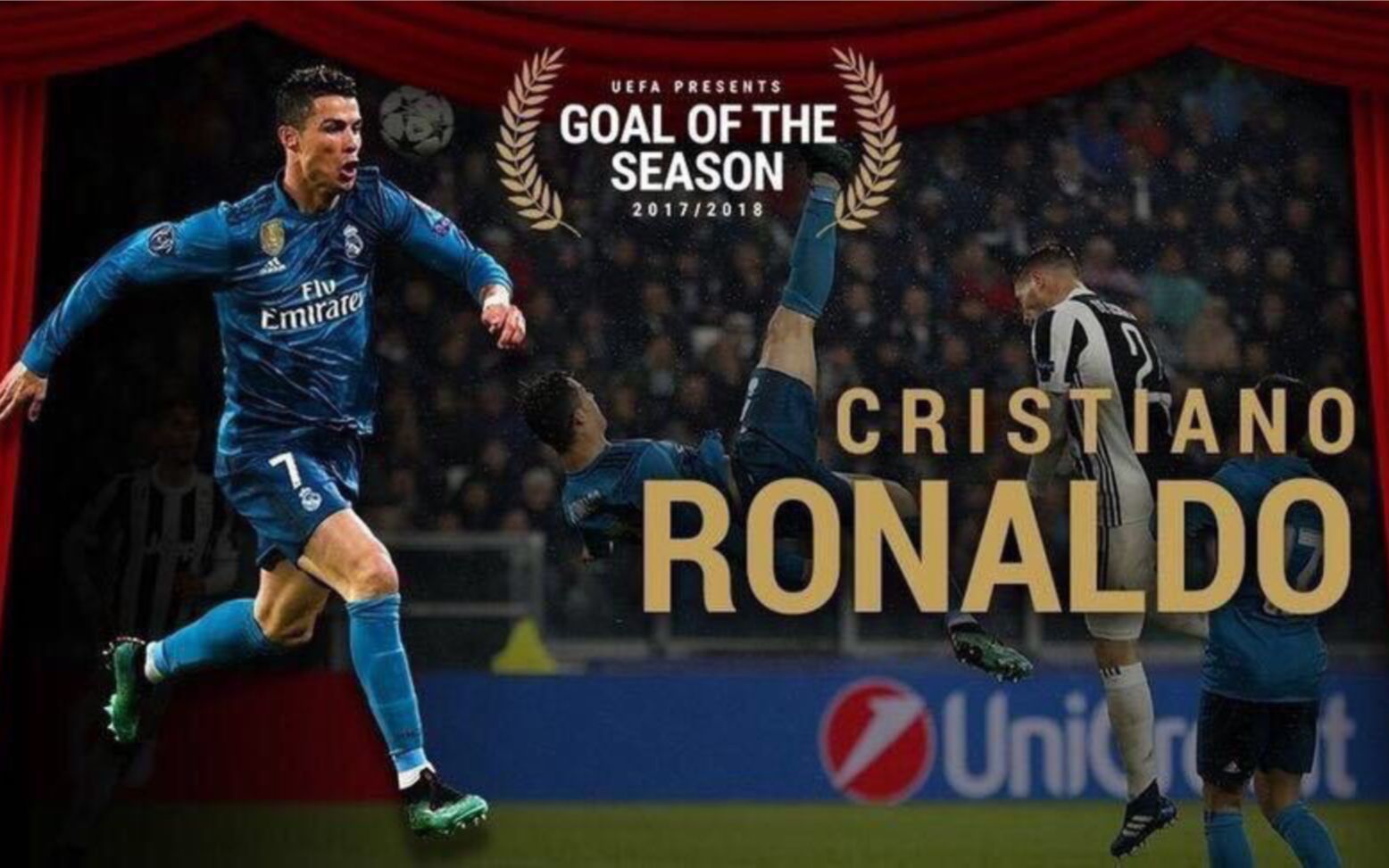 效力尤文图斯，C罗助攻破门成功晋级